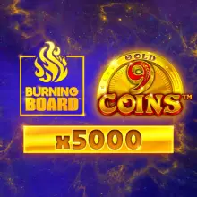 9 Coins™ Gold Burning Board™ Scratchcard